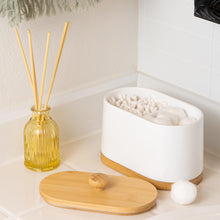 Load image into Gallery viewer, DAILY RITMO® Large White Cotton Swab & Ball Holder