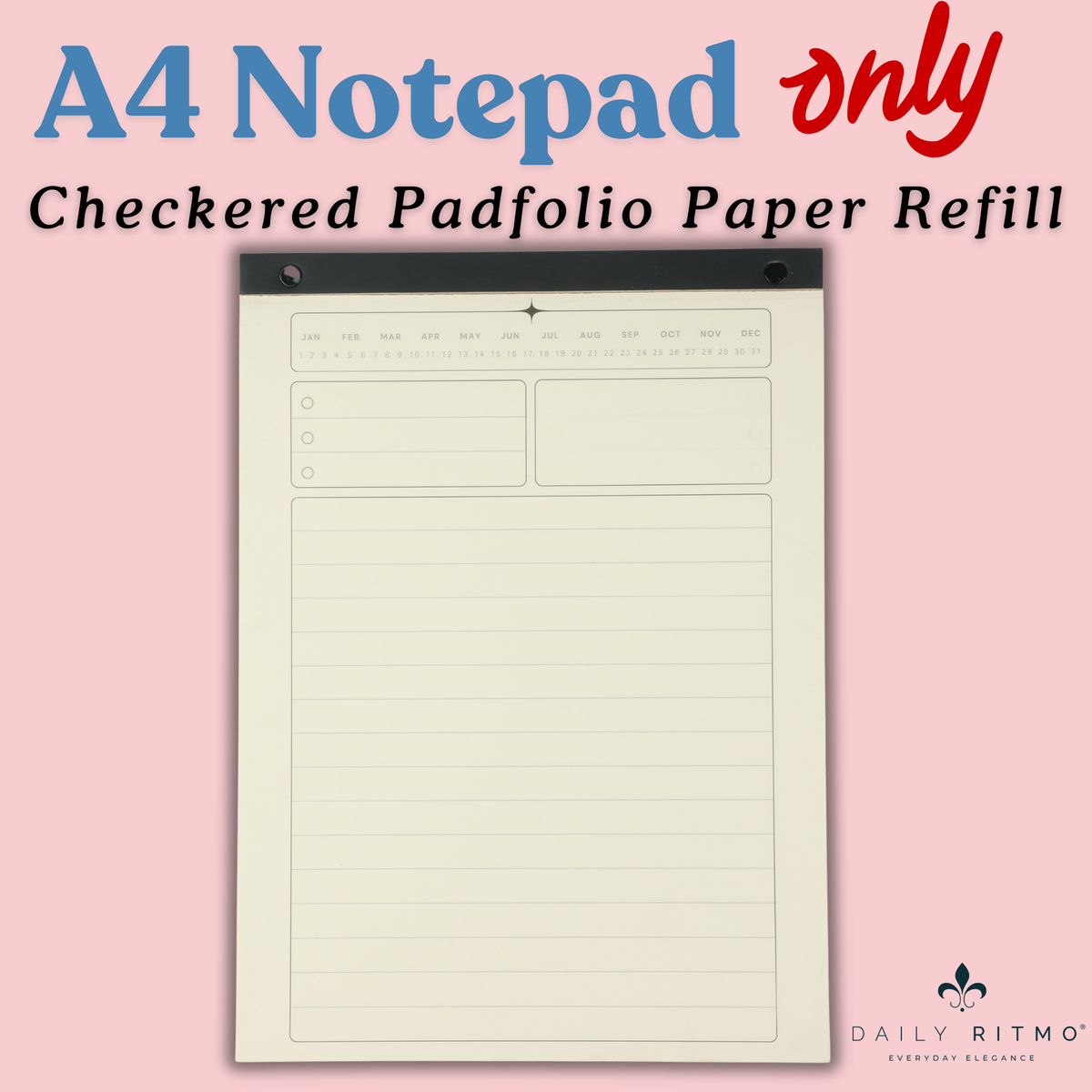 DAILY RITMO® A4 Notepad Paper Refill for Padfolio – Daily Ritmo