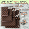 DAILY RITMO® "ALL-IN" Bundle - A7 Mini Wallet, A5 Planner, 3-Ring Binder, A4 Padfolio