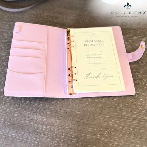 DAILY RITMO® Checkered A5 Six Ring Binder Planner Cover with 160 Pages of Daily To Do List