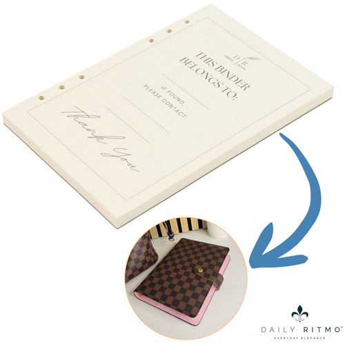 DAILY RITMO® A5 6-Ring Planner Refill Paper