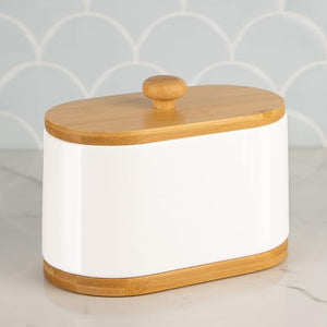 DAILY RITMO® Large White Cotton Swab & Ball Holder