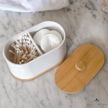 Load image into Gallery viewer, DAILY RITMO® Large White Cotton Swab &amp; Ball Holder
