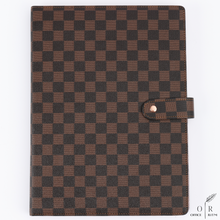 Load image into Gallery viewer, OFFICE RITM™ Checkered PU Leather Business A4 Portfolio Binder Legal Notepad Holder
