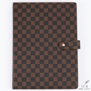 OFFICE RITM™ Checkered PU Leather Business A4 Portfolio Binder Legal Notepad Holder