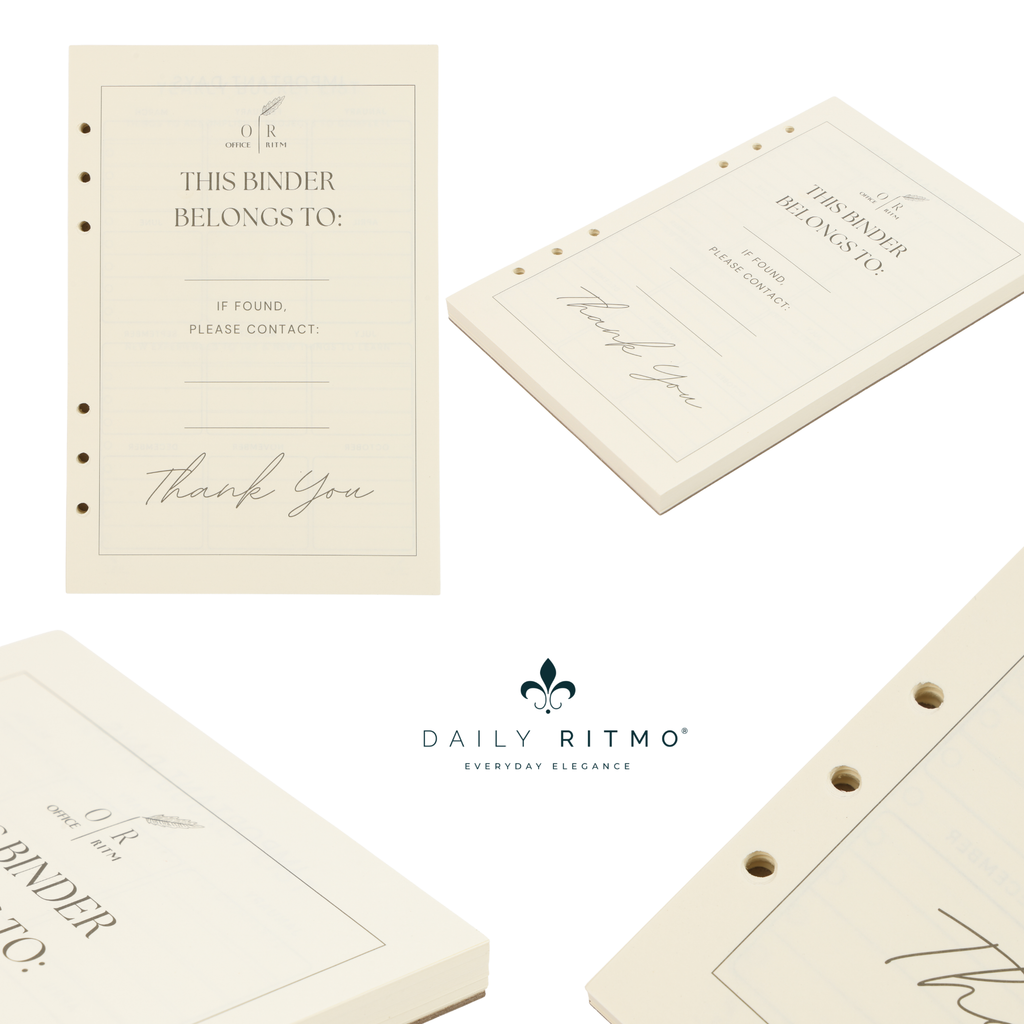 DAILY RITMO® A5 6-Ring Planner Refill Paper