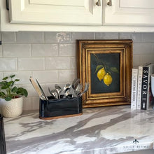 Load image into Gallery viewer, DAILY RITMO® Countertop Silverware Holder | Resin with Bamboo Base
