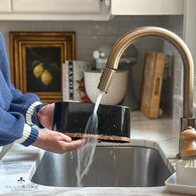 Load image into Gallery viewer, DAILY RITMO® Countertop Silverware Holder | Resin with Bamboo Base
