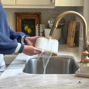 DAILY RITMO® Large White Cotton Swab & Ball Holder