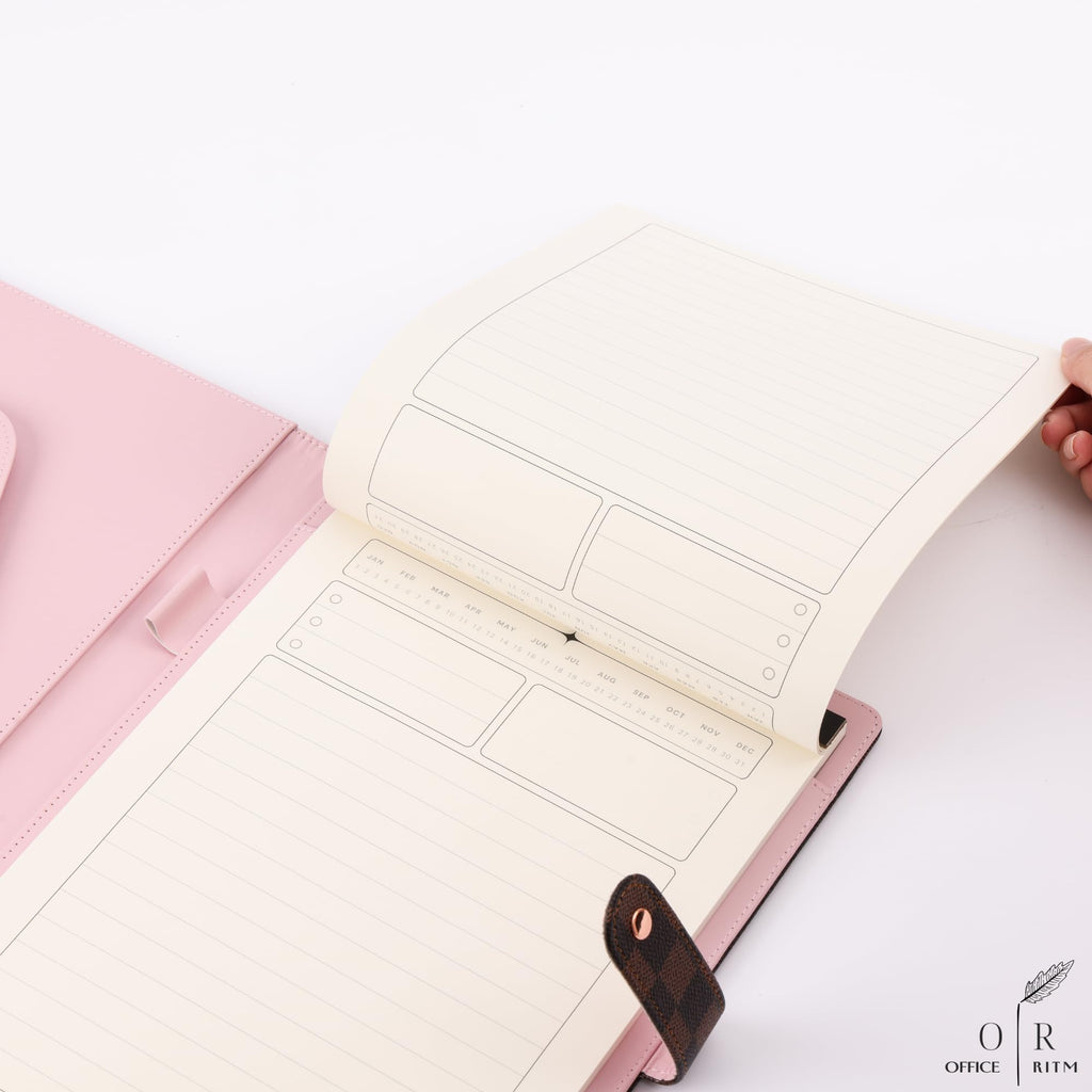 DAILY RITMO® Checkered A4 Portfolio with Legal Notepad