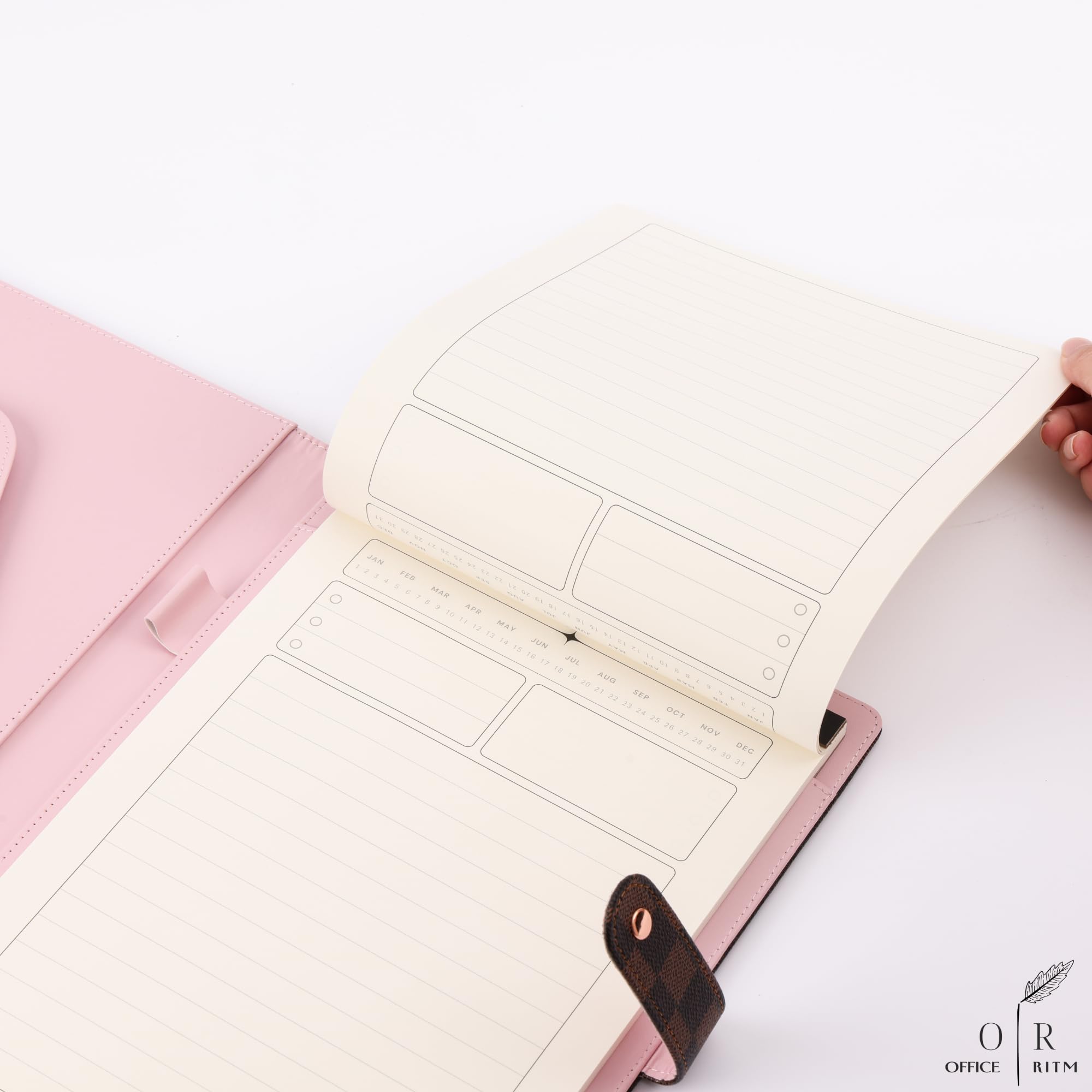 DAILY RITMO® Checkered A4 Portfolio with Legal Notepad