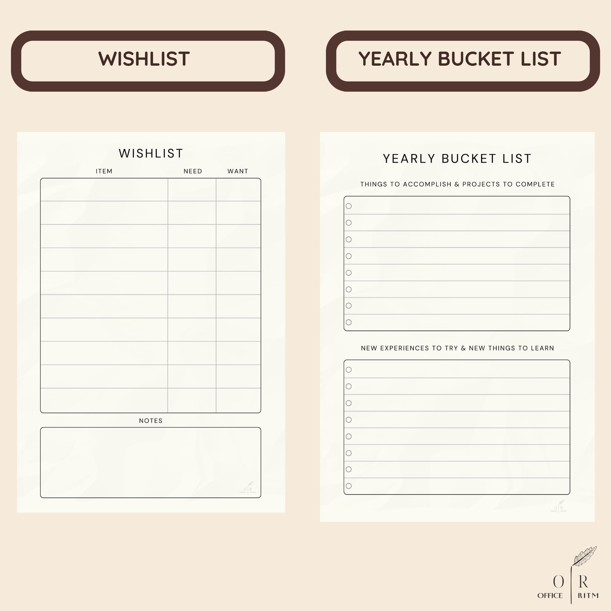 DAILY RITMO® Checkered A5 Six Ring Binder Planner Cover with 160 Pages of Daily To Do List