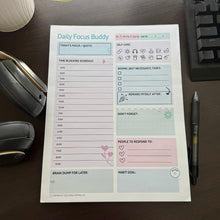Load image into Gallery viewer, DAILY RITMO® Large ADHD To Do List Notepad for Women Daily Focus Buddy | 8.5x11&quot; 50 Sheet US Letter Size | Made in USA (Copy)
