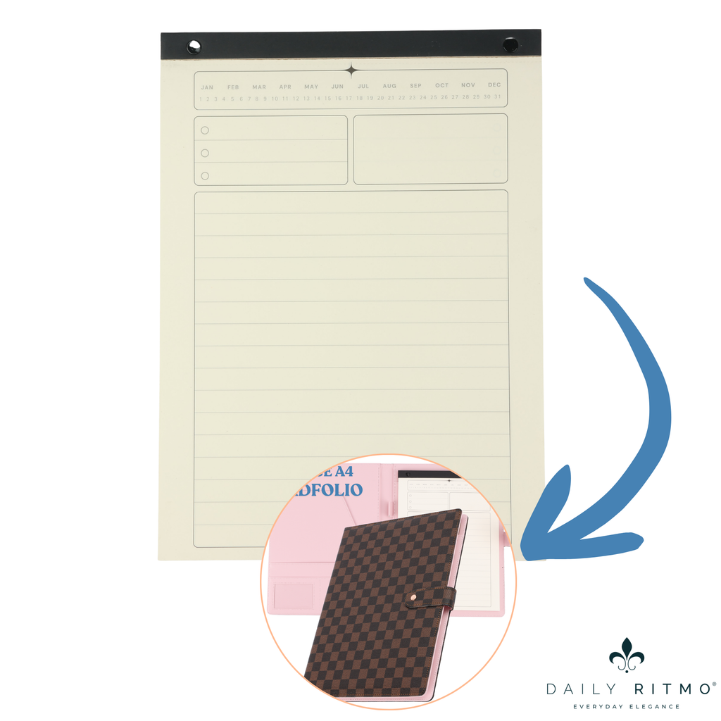 DAILY RITMO® A4 Notepad Paper Refill for Padfolio