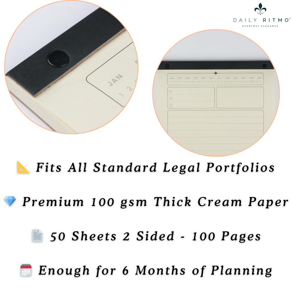 DAILY RITMO® A4 Notepad Paper Refill for Padfolio