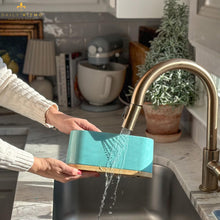Load image into Gallery viewer, DAILY RITMO® Countertop Silverware Holder | Resin with Bamboo Base
