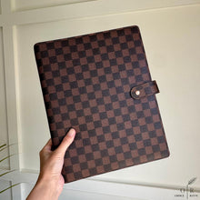 Load image into Gallery viewer, OFFICE RITM™ Checkered PU Leather Business A4 Portfolio Binder Legal Notepad Holder
