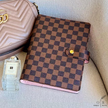 Load image into Gallery viewer, OFFICE RITM™ PU Checkered Leather A5 Six Ring Binder Planner Cover with 160 Pages of Daily To Do List
