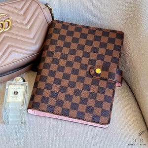 OFFICE RITM™ PU Checkered Leather A5 Six Ring Binder Planner Cover with 160 Pages of Daily To Do List