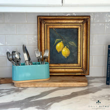Load image into Gallery viewer, DAILY RITMO® Countertop Silverware Holder | Resin with Bamboo Base
