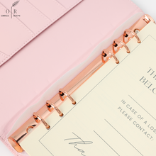 Load image into Gallery viewer, OFFICE RITM™ PU Checkered Leather A5 Six Ring Binder Planner Cover with 160 Pages of Daily To Do List
