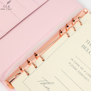 OFFICE RITM™ PU Checkered Leather A5 Six Ring Binder Planner Cover with 160 Pages of Daily To Do List