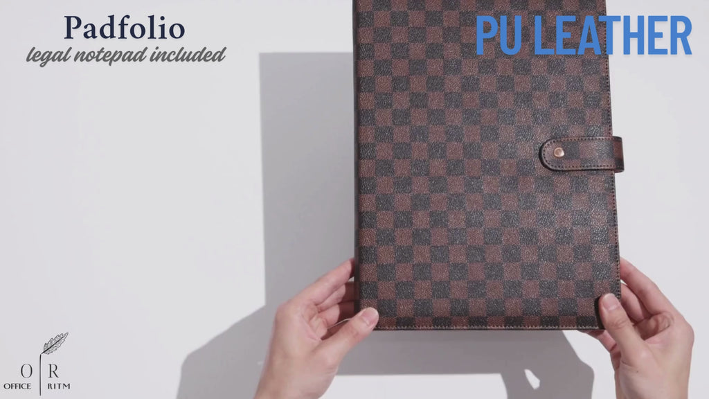 DAILY RITMO® Checkered A4 Portfolio with Legal Notepad