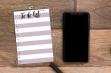 Load image into Gallery viewer, Small to-Do Sticky Notes, Lilac Color Lined Paintbrush Font Title to-Do List Notepad, 50 Pages, 4x6&quot;
