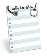 Load image into Gallery viewer, Funny Nurse Small to Do List Sticky Notes: Salty Like Saline, 50 Pages 4x6&quot;, Gift for Nurses, Doctors, RN, CNA
