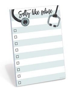 Funny Nurse Small to Do List Sticky Notes: Salty Like Saline, 50 Pages 4x6", Gift for Nurses, Doctors, RN, CNA