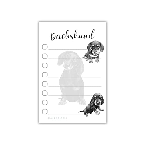 Dachshund Sticky Notepad to Do List | Weiner Dog Lover Gifts for Women | Office School Supply Sticky Notes 4
