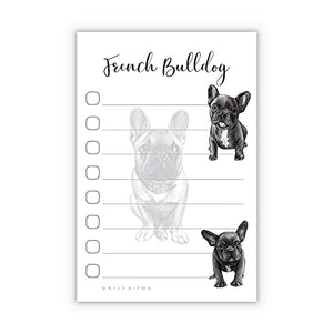 French Bulldog Puppies Sticky to Do List Notepad - Stationary School Office Supplies for Frenchie Mom | French Bulldog Gifts for Frenchie Lovers | 4" x 6" 50 Pages