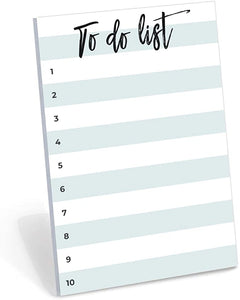 Small to-Do Sticky Notes, Turquoise Color Lined Paintbrush Font Title to-Do List Notepad, 50 Pages, 4x6"