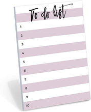 Load image into Gallery viewer, Small to-Do Sticky Notes, Lilac Color Lined Paintbrush Font Title to-Do List Notepad, 50 Pages, 4x6&quot;
