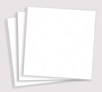 Mini BOJU 3”x3” Dotted Grid Sticky Notes 3-Pack, Great for Quick Reminders and BOJU Journals