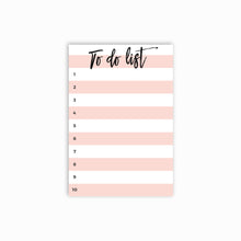 Load image into Gallery viewer, Small to-Do Sticky Notes, Peach Color Lined Paintbrush Font Title to-Do List Notepad, 50 Pages, 4x6&quot;
