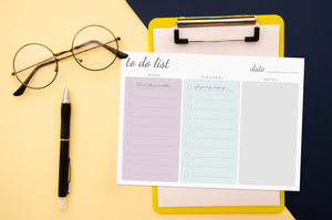 Daily Planner Notepad: Work Home to-Do List Large Sticky Notes, 8x6"