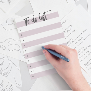 Small to-Do Sticky Notes, Lilac Color Lined Paintbrush Font Title to-Do List Notepad, 50 Pages, 4x6"