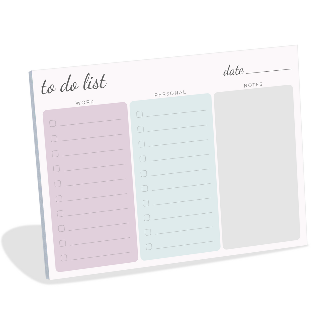 Daily Planner Notepad: Work Home to-Do List Large Sticky Notes, 8x6