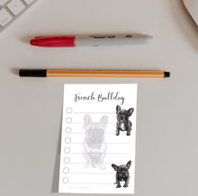 Load image into Gallery viewer, French Bulldog Puppies Sticky to Do List Notepad - Stationary School Office Supplies for Frenchie Mom | French Bulldog Gifts for Frenchie Lovers | 4&quot; x 6&quot; 50 Pages
