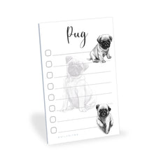 Load image into Gallery viewer, Pug Puppies Sticky to Do List Notepad - Stationary School Office Supplies for Girls and Pug Mom | Pug Gifts for Pug Lovers | 4&quot; x 6&quot; 50 Pages
