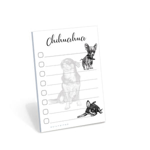 Chihuahua Sticky Notepad to Do List | Chihuahua Dog Lover Gifts for Women | Office School Supply Sticky Notes 4"x6" 50 Pages