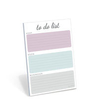 Load image into Gallery viewer, Small to-Do Sticky Notes, Categorized Priorities Paintbrush Font Title Thin to-Do List Notepad, 50 Pages, 4x6&quot;
