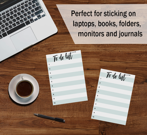 Small to-Do Sticky Notes, Turquoise Color Lined Paintbrush Font Title to-Do List Notepad, 50 Pages, 4x6"