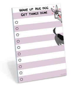 Funny Dog Small to Do List Sticky Notes: Wake Up Hug Dog Get Things Done, 50 Pages 4x6"