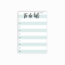 Load image into Gallery viewer, Small to-Do Sticky Notes, Turquoise Color Lined Paintbrush Font Title to-Do List Notepad, 50 Pages, 4x6&quot;
