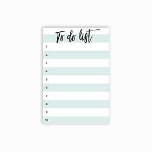 Small to-Do Sticky Notes, Turquoise Color Lined Paintbrush Font Title to-Do List Notepad, 50 Pages, 4x6"